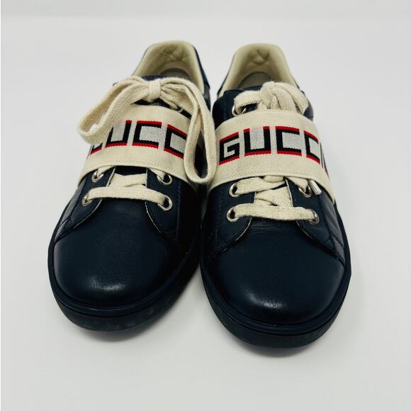 Gucci Navy Ace Sneakers Size 30 (12.5 US) - Picture 3 of 9